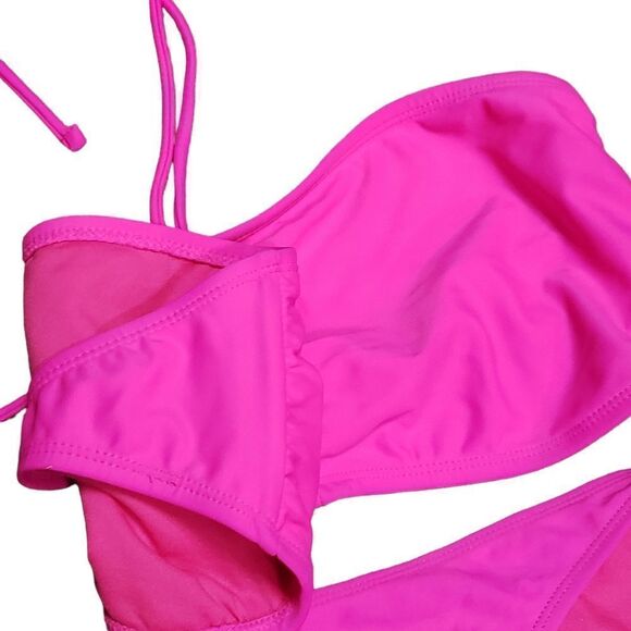 OP Bright Pink 2-pc Bandeau Bikini Set XLARGE - Picture 13 of 16